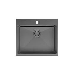 Мойка, нерж. сталь, графит, 590*510, Haze, IDDIS, HAZ59GMi77