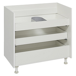 Тумба /3 ящ/напольная/белый/раковина Прима( 80см) Olivia/AQUA DE MARCO