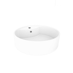 Corpa Nera Bosso/Боссо раковина  накладная D40 с полочкой под смеситель, белый матовый