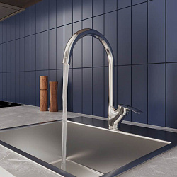 Смеситель для кухни, глянцевый хром, Rora, Milardo, RORSB0JM05