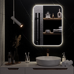 Зеркало/LED-подсветка (50см*70см)/сенсор.выключатель Milan/AQUA DE MARCO