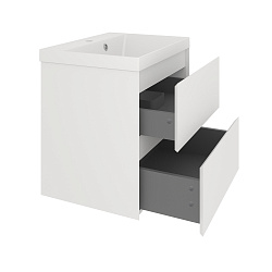 Тумба подвесная ASTRA 60 /2ящ/белая/раковина Астория Florentina/AQUA DE MARCO