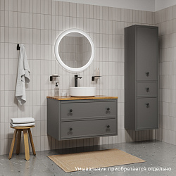 Тумба подвесная, под столешницу, 80 см, темно-серый, Torr, IDDIS, TOR80DBi95