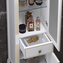 Пенал Opadiris Лаура, цвет белый с патиной, левый