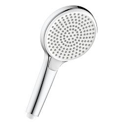 Лейка душевая круглая 3-функциональная Ø12,4х26см, пластик/хром, блистер