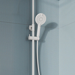 Лейка для душа, 4F, белая матовая, Rora, Milardo, ROR4FWRM18