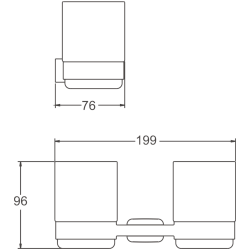 Стакан, хром B90608