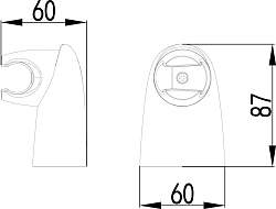 Крепление для душевой лейки, настенное поворотное, пластик/хромLM8012C