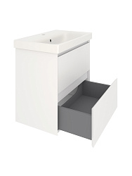 Тумба подвесная ASTRA 60 /2ящ/белая/раковина Moduo SLIM Cersanit/AQUA DE MARCO