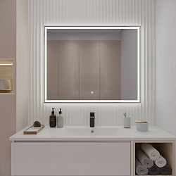 Зеркало/LED-подсветка(100см*80см)/сенсор. выключатель Carrera/AQUA DE MARCO