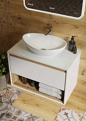 Раковина на столешницу MODUO 55 LEAF 0 отв.