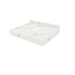 Corpa Nera Grossi/Гросси столешница 60 под раковину керамогранит, белый мрамор