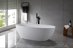 Ванна из искусственного камня Vincea VBT-4S01MW, 1700*760*560, белый мат., слив-перелив в комплекте,