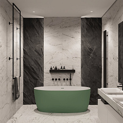 Corpa Nera Bosso/Боссо ванна акриловая отдельностоящая 170х76х58, черный матовый