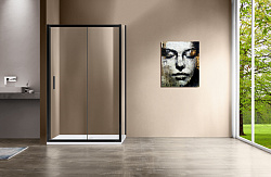 Душевой уголок Garda VSR-1G1012CLB, 1200*1000, черный, стекло прозрачное, , шт