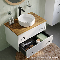 Тумба подвесная, со столешницей, 80 см, белый матовый, Torr, IDDIS, TOR80WBi95K