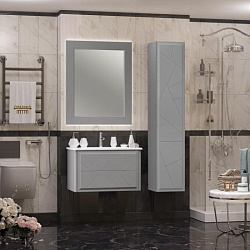 Зеркало Opadiris Луиджи 80, цвет серый матовый, вар. 2