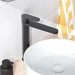 Смеситель для накладной раковины Pragma Olako, матовый черный, OLK3.BFWT.018