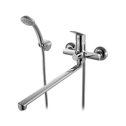 Смеситель для ванны с длинным изливом,  Nelson, Milardo, NELSBLCM10