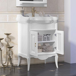 Тумба Opadiris Лоренцо 60, цвет белый матовый (под раковину Cerastyle Виктория 60)