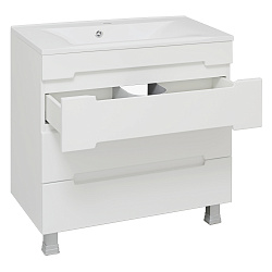 Тумба /3 ящ/напольная/белый/раковина Прима( 80см) Olivia/AQUA DE MARCO
