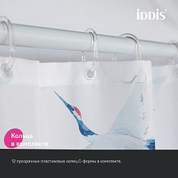 Штора для ванной, 200x180 см, Полиэстер, IDDIS, BP02P18i11