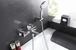 EVITTA Смеситель для ванны с коротким изливом, поворотный переключатель, латунь/хром