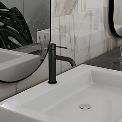 Смеситель для раковины City VBF-2C1MB однорычажный, черный матовый, , шт