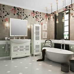 Зеркало Opadiris Омега 85, цвет слоновая кость