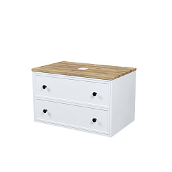 Тумба подвесная, со столешницей, 80 см, белый матовый, Torr, IDDIS, TOR80WBi95K