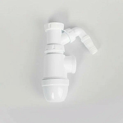 Cифон для мойки с выпуском 3 1/2 с переливом и и отводом, Kitchen Line, IDDIS, S11UPS0i84