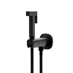 Встраиваемый смеситель с гигиеническим душем, латунь/чёрный LM7172BL