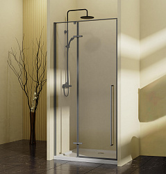 Душевая дверь Slim-N VDPH-5SN900CLGM, 900, вороненая сталь, стекло прозрачное, , шт