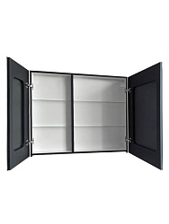 Зеркало-шкаф MIRROR BOX Black, 1000х800