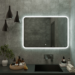 Зеркало/LED-подсветка (100см*70см)/сенсор.выключатель Maroni/AQUA DE MARCO