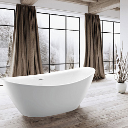 Ванна акриловая Vincea VBT-203, 1800*850*650, цвет белый, щелевой перелив, , шт