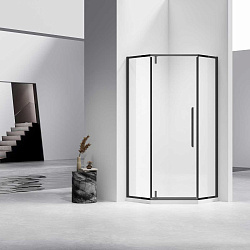 Душевой уголок Slim-N VSP-4SN900CLB, 900*900, черный, стекло прозрачное, , шт