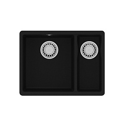 SINARA 550.2-U Мойка кухонная из кварцгранита цвет: антрацит  комплектация: крепеж, сливная арматура