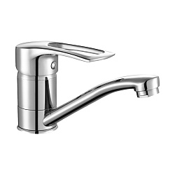 Смеситель для раковины с поворотным изливом, высота излива 7 см, длина 14 см, латунь/хром, T40-22