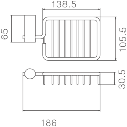 Мыльница металлическая, хром HB8402-1