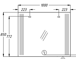 Зеркало Opadiris Оникс 100