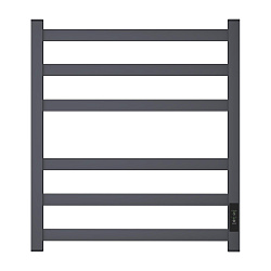 Полотенцесушитель электрический Point Меркурий PN83856GR П6 500x600, диммер справа, графит премиум