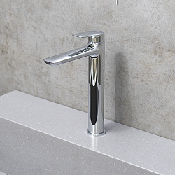 VERBA Смеситель для раковины, высокий, монолитный, латунь/хром, LM11409C