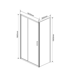 Душевой уголок Garda VSR-1G8015CH, 1500*800, хром, стекло шиншилла, , шт