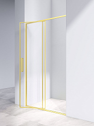 Душевая дверь Slim 8mm VDP-4SL120CLG, брашированное золото, стекло прозрачное, , шт