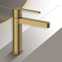 Смеситель для раковины Rondo VBF-1R1BG однорычажный, брашированное золото, , шт