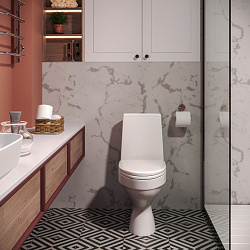 Aringa Сиена Унитаз-компакт, двухрежимная арматура, сиденье полипропилен с микролифтом, белый