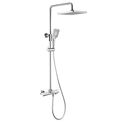 Душевая стойка Next VSFS-1N1TCH термостатическая с изливом, 25см верх душ, хром, , шт