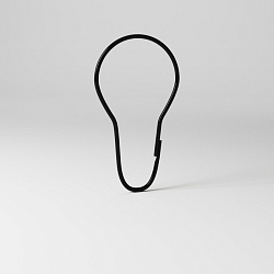 Набор колец для шторы в ванную комнату, цвет черный, IDDIS, RINMBL0i15