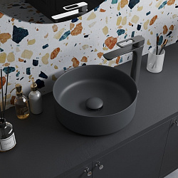 Выпуск для умывальника без перелива, Optima Home, серый матовый, IDDIS, OPHGM00i88